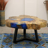Blue Resin & Tamarind Wood Fusion Artisan Coffee Table