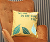 Set of 3 x We are Leaves on the Same Tree Cushion Covers - Yellow, Blue and Natural