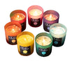 7 Chakra Candle Pots with Crystal Chips