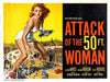 Attack of the 50ft Woman Classic Movie Art Print A3