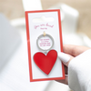 'You Are Loved' Red Heart Keyring