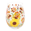 Summer Blossom Bee Print Stemless Glass