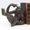 Brass Finish Cheeky Monkey Bookends