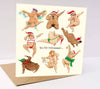 "It's Christmas" Chubby Dancing Men Funny Christmas Card