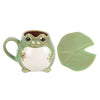 Cute Frog Shaped Mug on Lily Pad Coaster