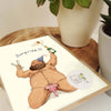 Surprise Chubby Sexy Man Birthday Greeting Card