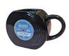 Black Music Record mug with a blue label