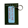 Keys to the Shit Sarcastic Blue Metal Keyring