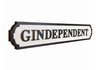 Gindependent Crackle Finish Black & White Street Wall Sign