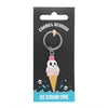 Ice Cream Cone Skull Keyring