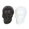 Gothic Skull Black White Salt and Pepper Shakers