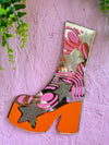 70s Retro Disco Platform Boot Decorative Mirror