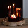 Vampire Tears Dripping Black & Red Pillar Candles