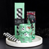 Set of 3 Black & White Candy Cane Taper Candles