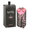 Black Pillar Candles with Pink Vampire Tears