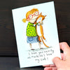 'I love you nearly as much as I love my cat Card' Greeting Card''