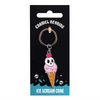 Ice Cream Cone Skull Keyring