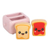 Kawaii Toast in Toaster Ceramic Salt and Pepper Shakers