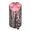 Black Pillar Candles with Pink Vampire Tears