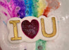 Large Rainbow I Love U bath bomb