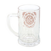 Viking Compass Glass Beer Tankard with Coaster