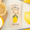 Lemon Flower Gold Enamel Keyring