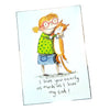 'I love you nearly as much as I love my cat Card' Greeting Card''