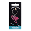 Pink Flamin-goth Flamingo Keyring