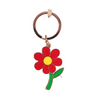 Be Kind to Your Mind Red Flower Keyring