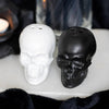 Gothic Skull Black White Salt and Pepper Shakers