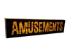 Retro Amusements Aged Wooden Wall Sign 50cm