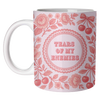 Funny 'Tears of My Enermies' Vintage Floral Style Mug