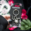 Silver Snake Keyring with Rose Quartz Crystal