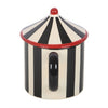 Black Striped Circus Tent Mug with Lid