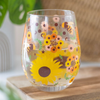 Summer Blossom Bee Print Stemless Glass