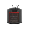 Vampire Tears Dripping Black & Red Pillar Candles