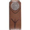 Viking Rune Symbols Compass on Faux Leather Keyring