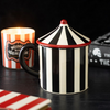 Black Striped Circus Tent Mug with Lid
