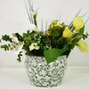 Traditional Style Floral Design Ceramic Planters - Indoor or Outdoor Use