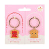 Set of 2 Peanut Butter and Jelly Kawaii Keyrings