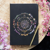 Wheel of the Year Astrology Black A5 Notebook
