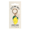 Lemon Flower Gold Enamel Keyring